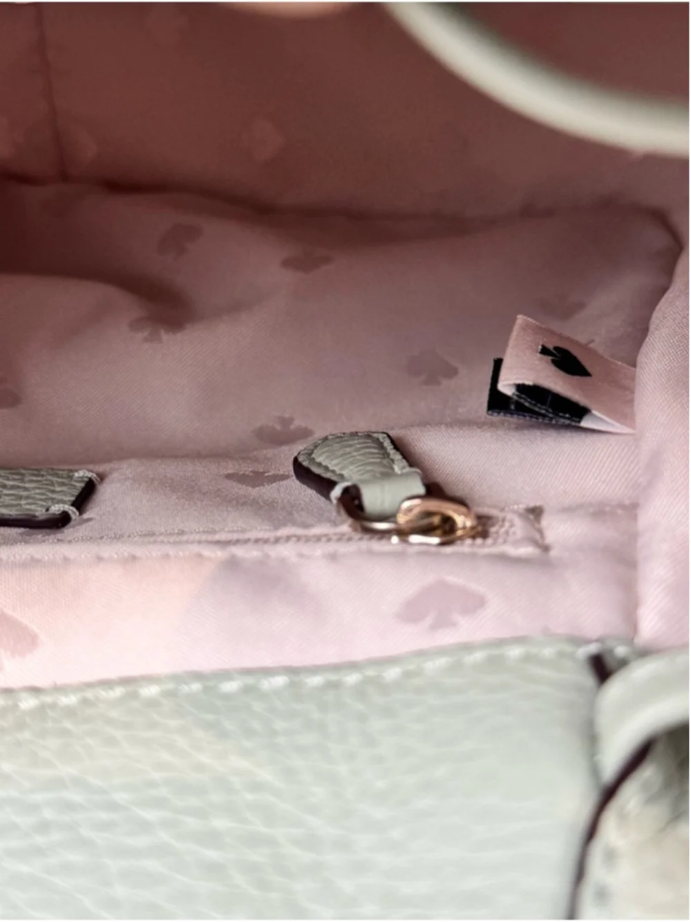 Kate Spade Leila Medium Pebbled Leather Backpack Pistachio Sage Green